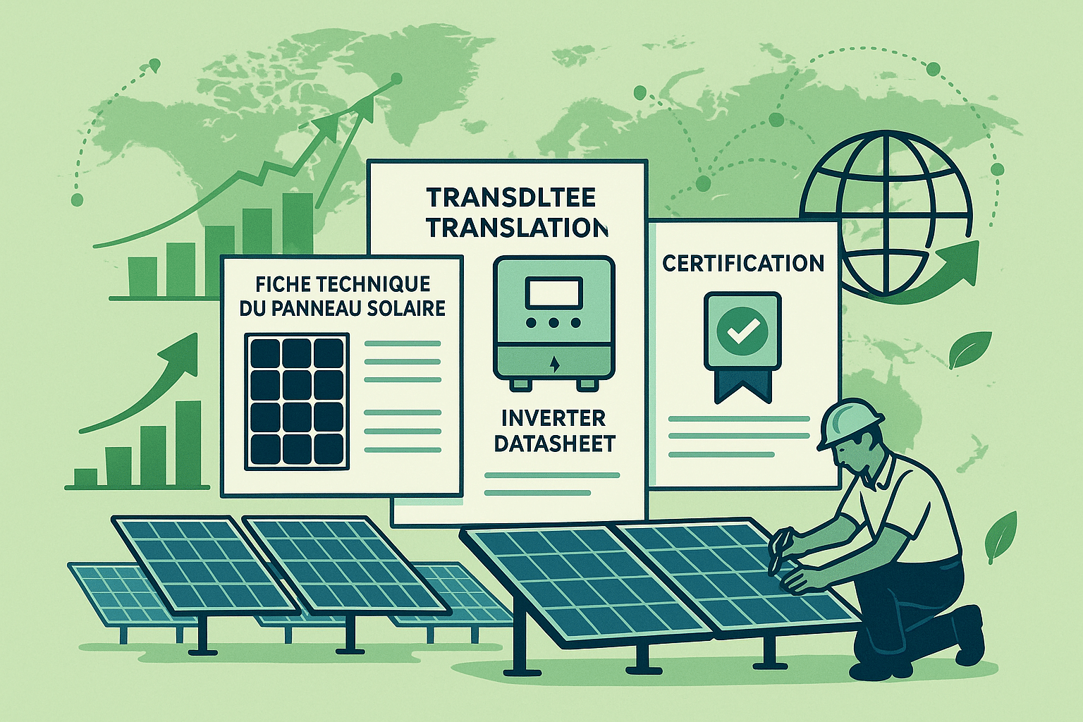 traduction photovoltaïque - illustration